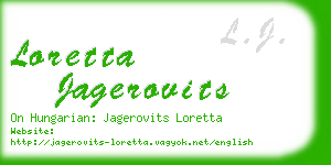 loretta jagerovits business card